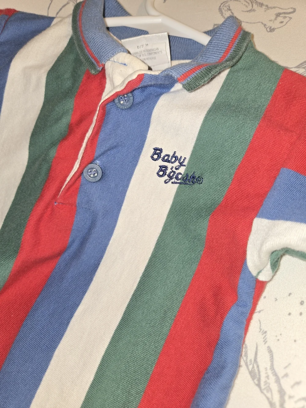Striped Polo One-Piece in Red, Blue, Green & White